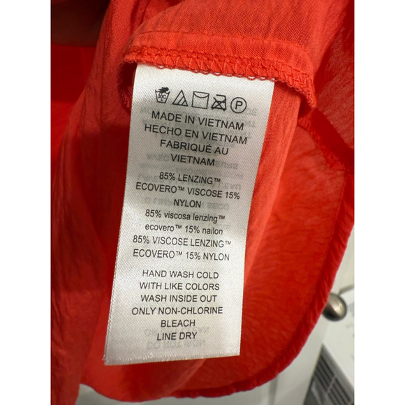 Women's Michael Kors Orange Blouse Size L - Picture 3 of 4